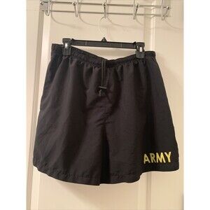 US Army Military Men's Running Training Shorts Size Large Black